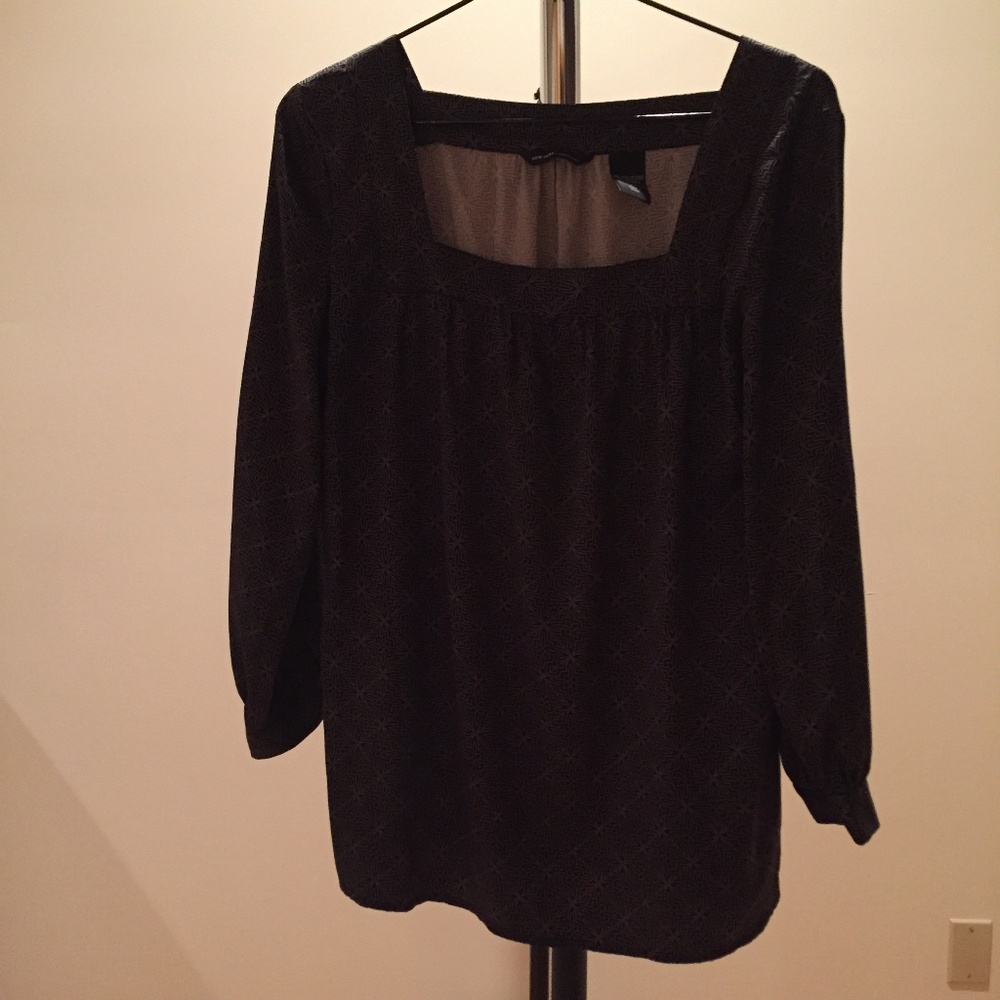 NEW Geometric pattern 3/4 length blouse, XS! - Picture 1 of 3